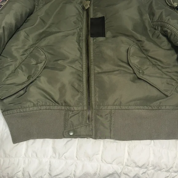 RARE Denim & Supply Ralph Lauren Khaki Bomber Jacket - Picture 7 of 9